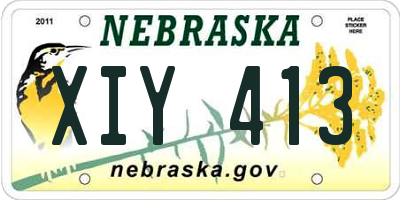 NE license plate XIY413