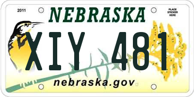 NE license plate XIY481
