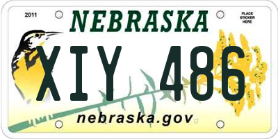 NE license plate XIY486