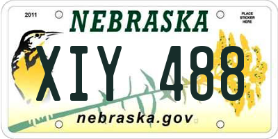 NE license plate XIY488
