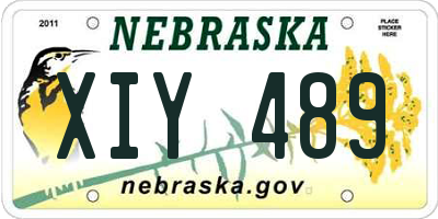 NE license plate XIY489