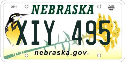 NE license plate XIY495
