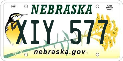 NE license plate XIY577