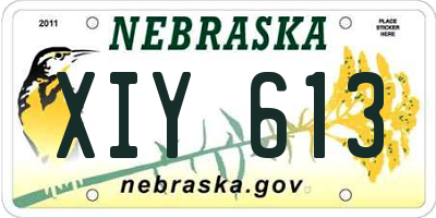 NE license plate XIY613