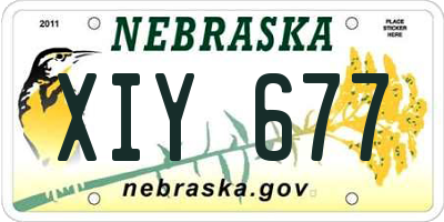 NE license plate XIY677