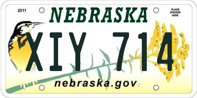 NE license plate XIY714