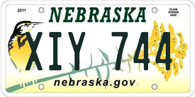 NE license plate XIY744