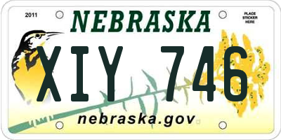 NE license plate XIY746