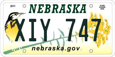 NE license plate XIY747