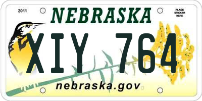 NE license plate XIY764