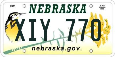 NE license plate XIY770