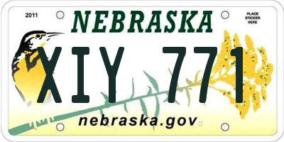 NE license plate XIY771