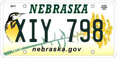NE license plate XIY798