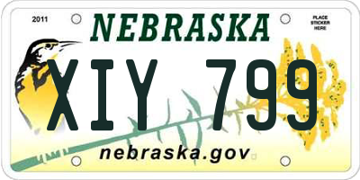 NE license plate XIY799