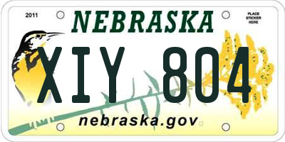 NE license plate XIY804