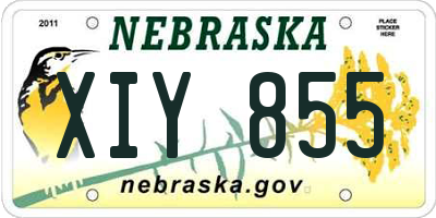 NE license plate XIY855