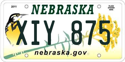 NE license plate XIY875
