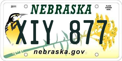 NE license plate XIY877