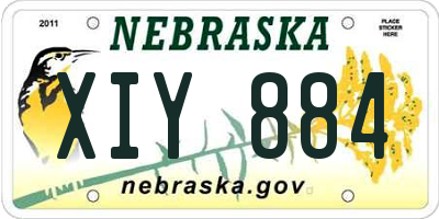 NE license plate XIY884