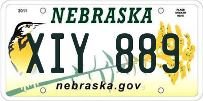 NE license plate XIY889
