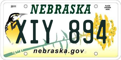 NE license plate XIY894