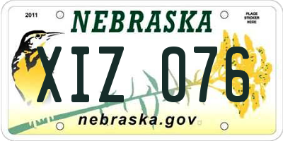 NE license plate XIZ076