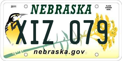 NE license plate XIZ079