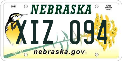 NE license plate XIZ094