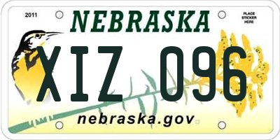 NE license plate XIZ096