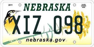 NE license plate XIZ098