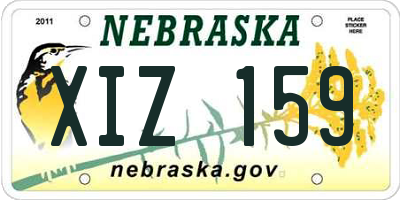 NE license plate XIZ159
