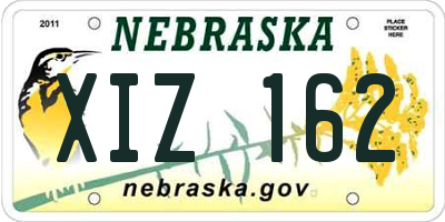 NE license plate XIZ162