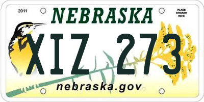 NE license plate XIZ273