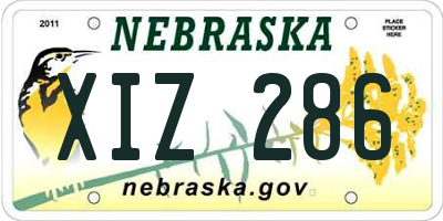 NE license plate XIZ286