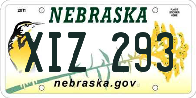NE license plate XIZ293
