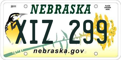 NE license plate XIZ299