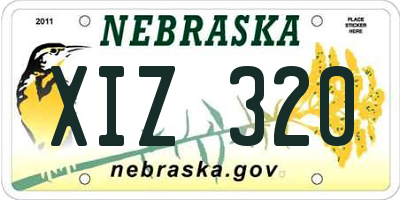 NE license plate XIZ320