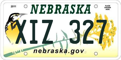 NE license plate XIZ327