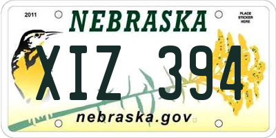 NE license plate XIZ394