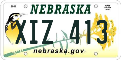 NE license plate XIZ413