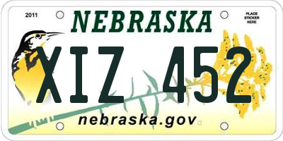 NE license plate XIZ452