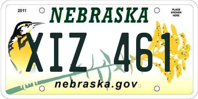 NE license plate XIZ461