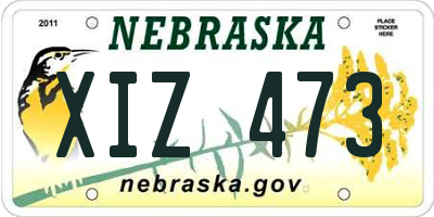 NE license plate XIZ473