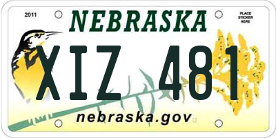 NE license plate XIZ481