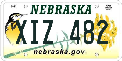 NE license plate XIZ482