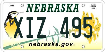NE license plate XIZ495