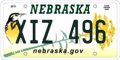 NE license plate XIZ496