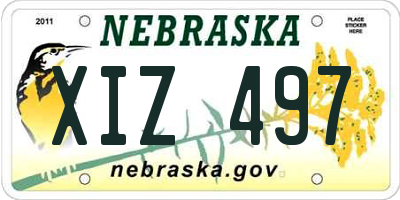 NE license plate XIZ497