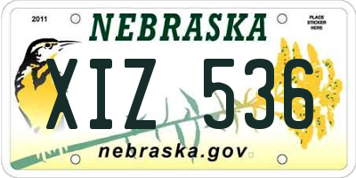 NE license plate XIZ536