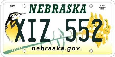 NE license plate XIZ552